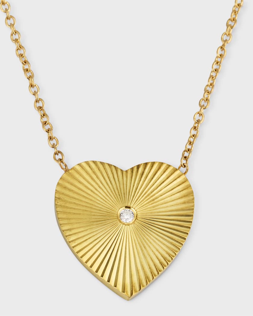 Jennifer Meyer | 18K Mini Gold Heart Necklace | Fine Jewelry