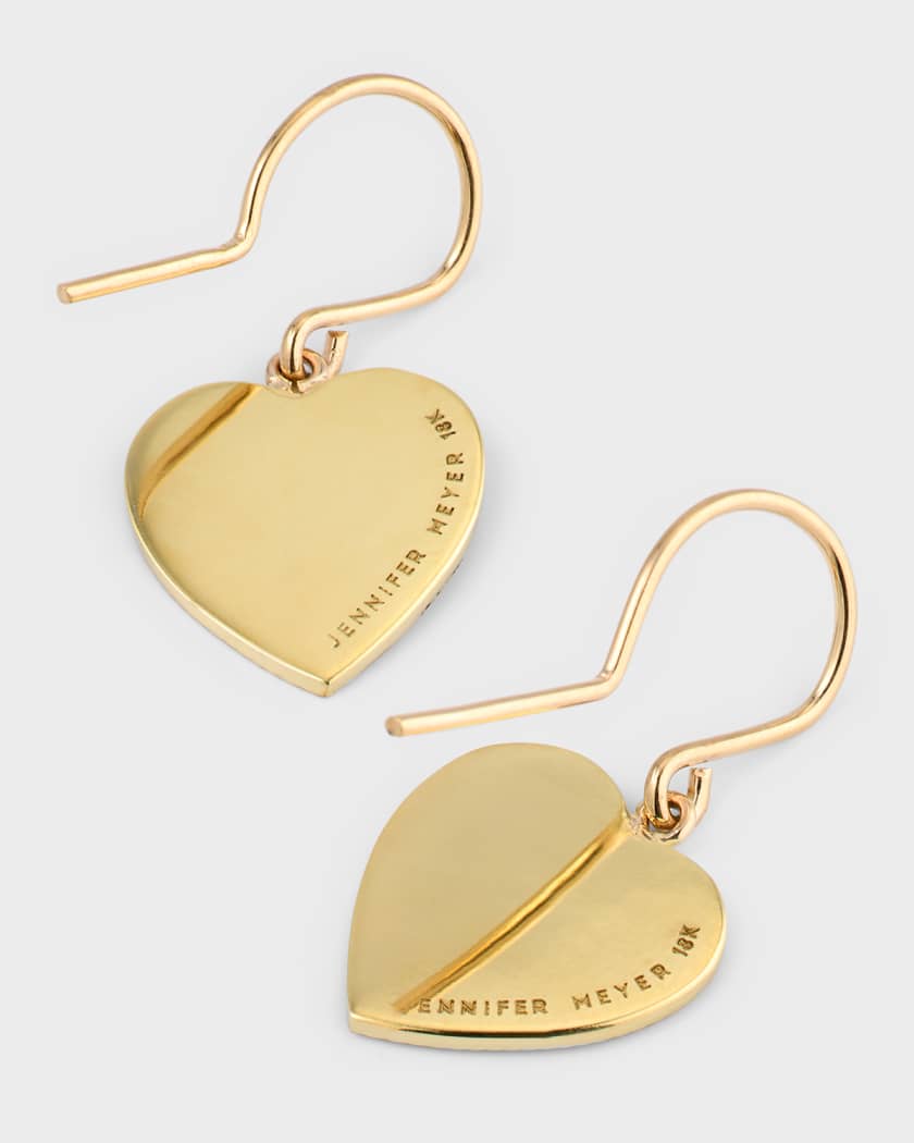 Jennifer Meyer 18K Yellow Gold 70s Mini Heart Earrings Neiman