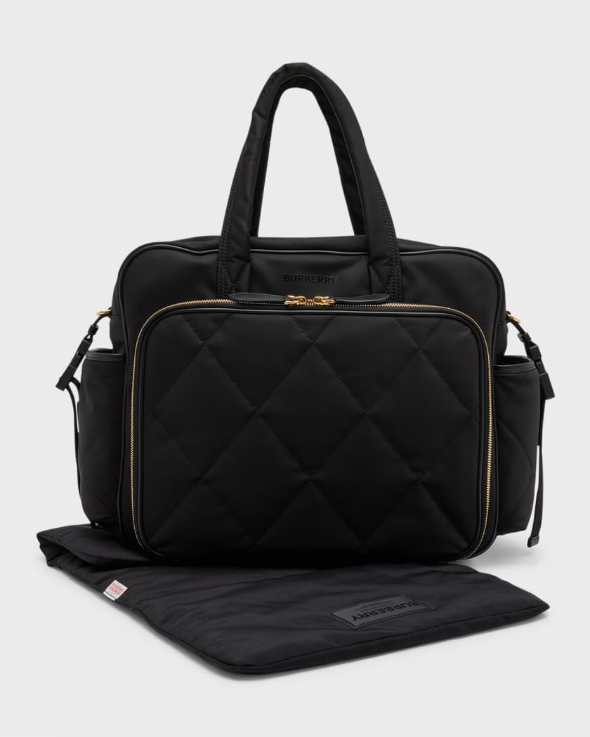 Burberry Check-Print Diaper Bag W/ Changing Mat