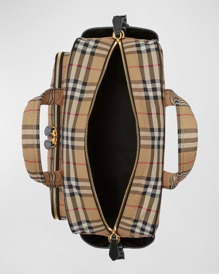 BURBERRY Graceford Tonal Check Diaper Shoulder Bag