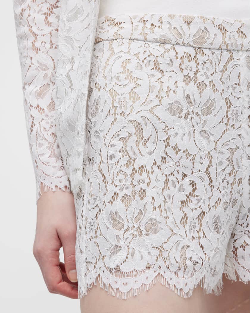 L'Agence Loki Lace Shorts | Neiman Marcus
