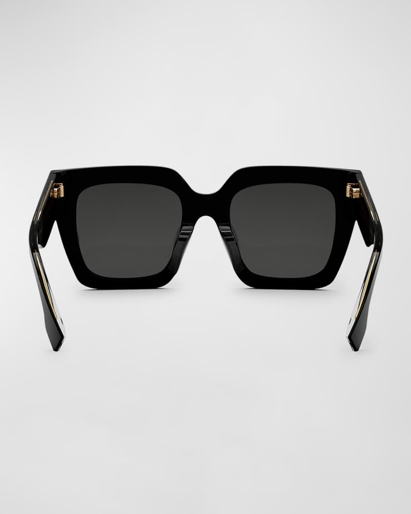 Fendi Oversized Square-frame Acetate Sunglasses - Neutrals