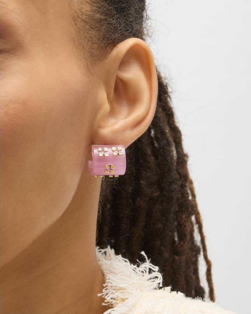Givenchy 4G Crystal Hoop Earrings