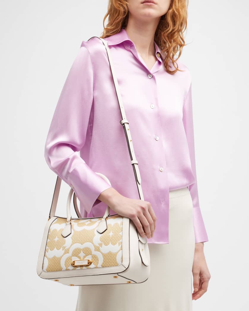 kate spade new york gramercy medium spade flower monogram top