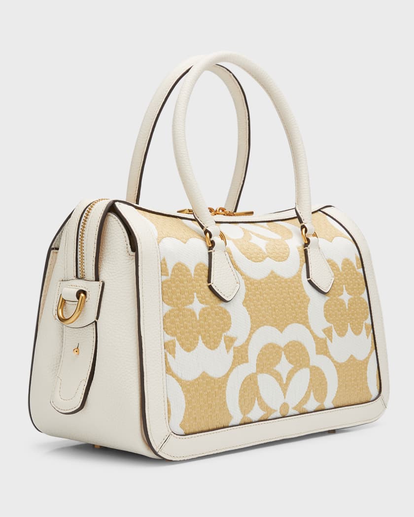 Kate Spade New York Beige Flower Monogram Eleanor Satchel, Best Price and  Reviews