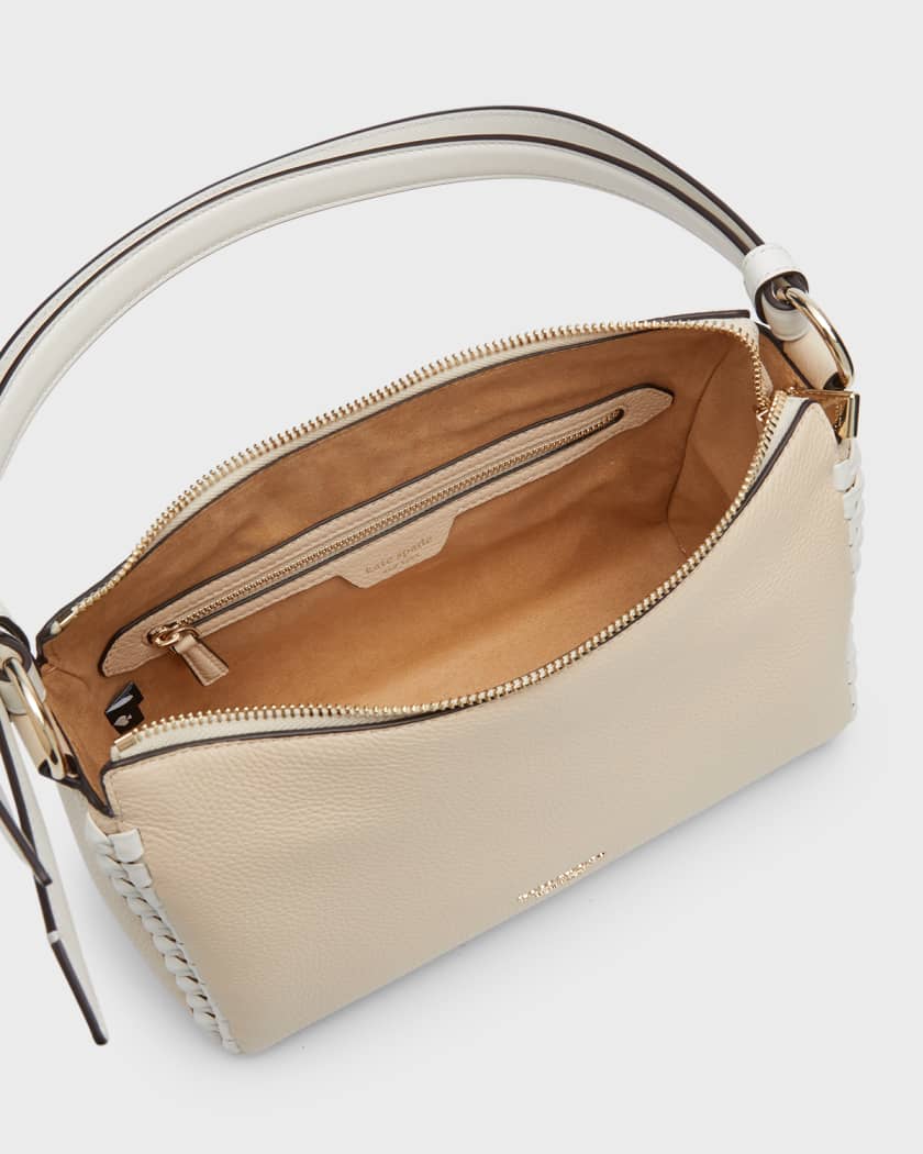 Knott medium black leather handbag with detachable shoulder strap