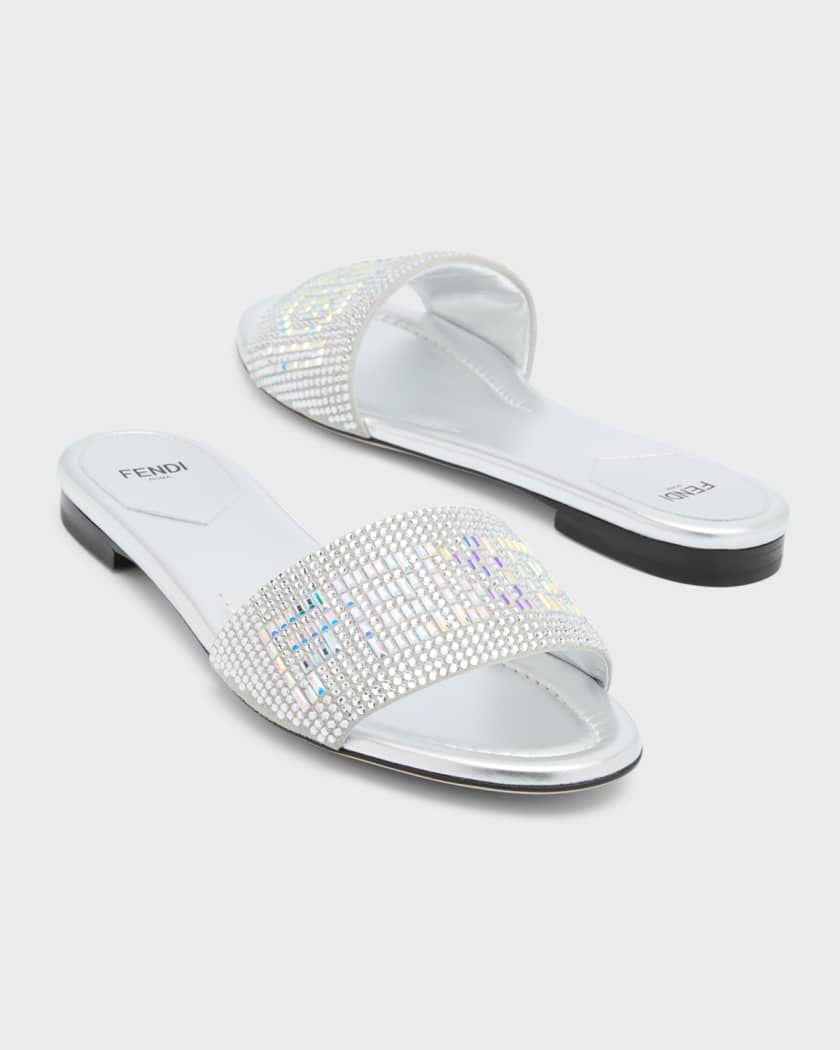 Fendi open toe flat sandals store