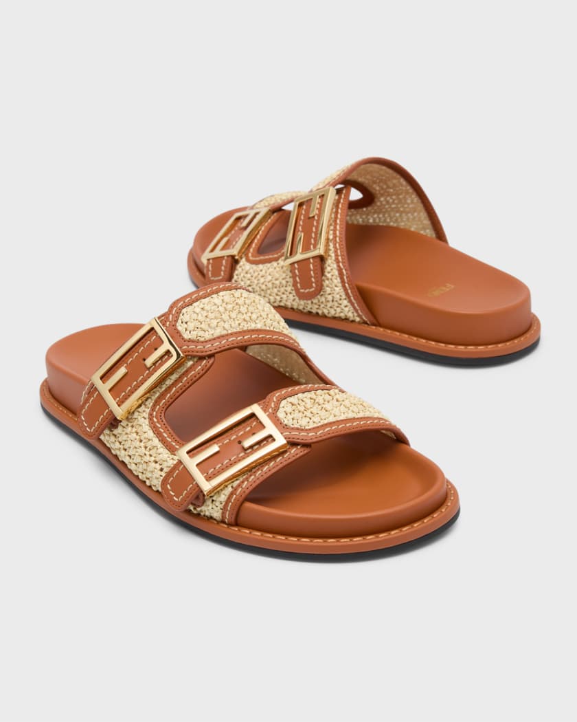 Ff logo buckle slide sandal best sale