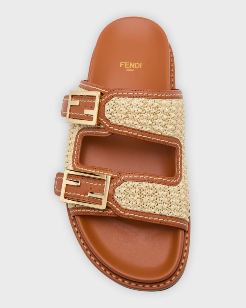 Ff logo buckle slide sandal clearance