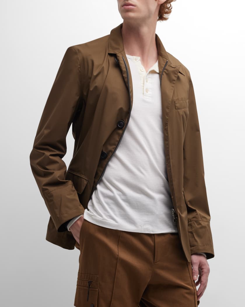 BOSS Men's Concealed Zip Rain Jacket | Neiman Marcus