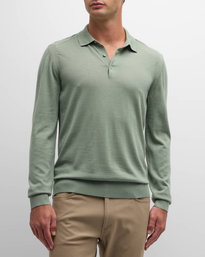 BOSS Men's Solid Knit Polo Shirt | Neiman Marcus