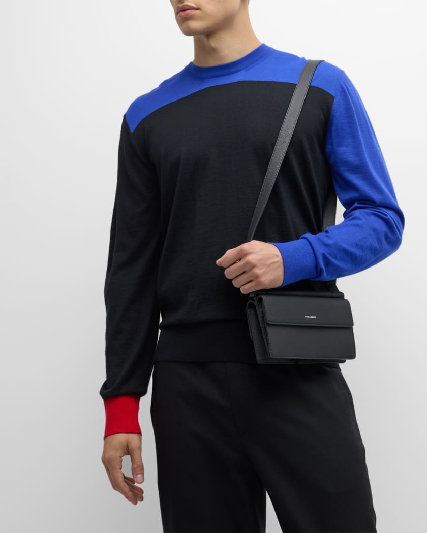 Ferragamo Men Multi-Pocket Crossbody Bag Black