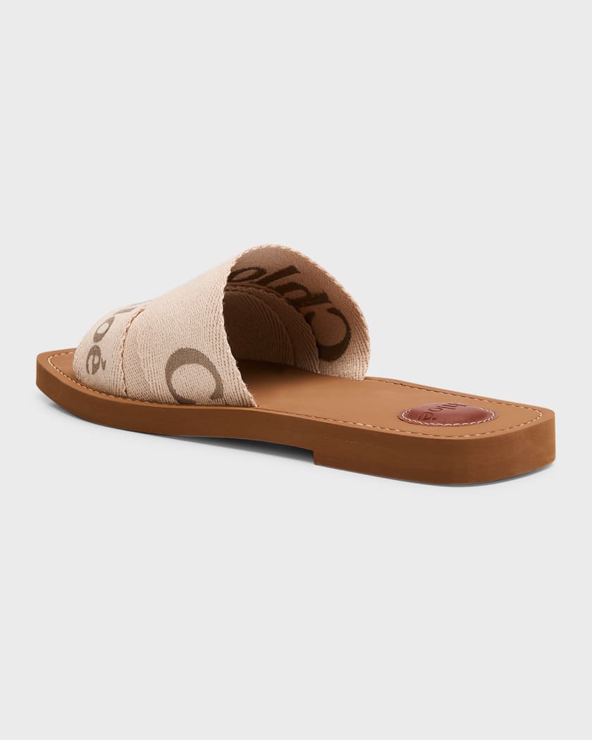x High Summer Woody Embroidered Logo Flat Sandals