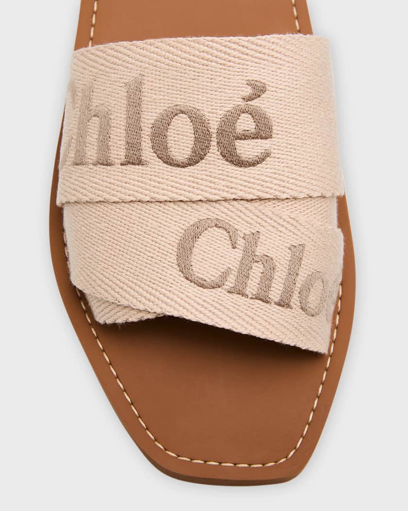 x High Summer Woody Embroidered Logo Flat Sandals