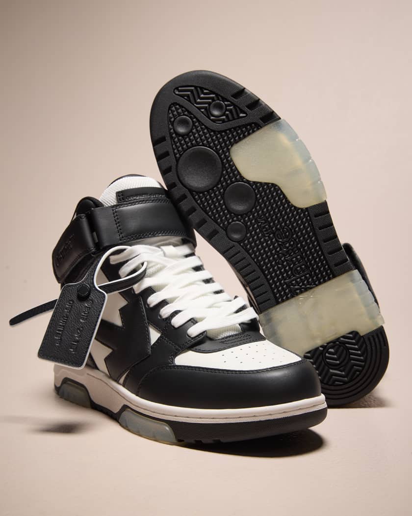 Off White CO Virgil Abloh Out of office mid top leather sneaker