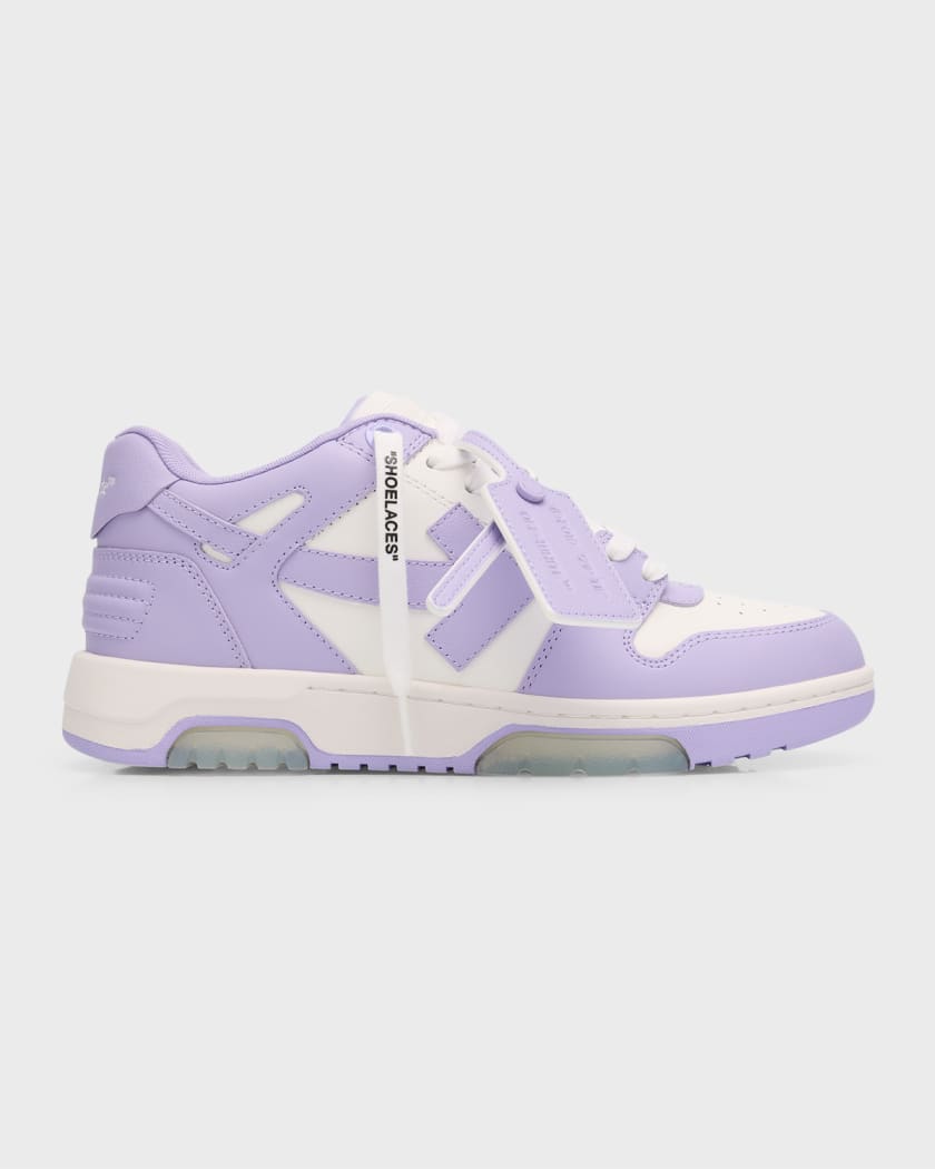 Out of Office Sneakers - Off White - White/Purple - Leather