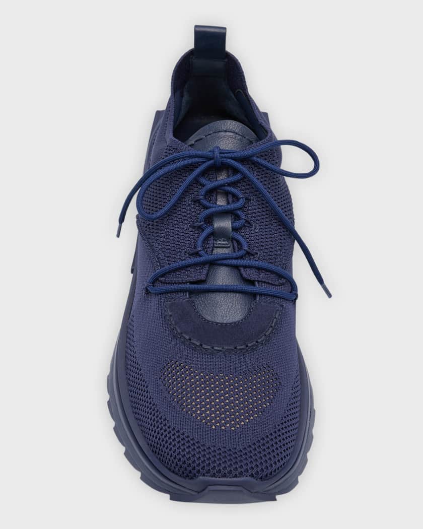 Ferragamo Men s Nima Knit Gancino Runner Sneakers Neiman Marcus