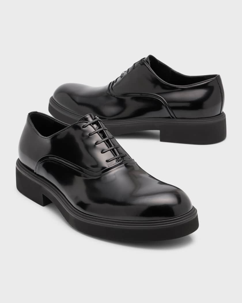 Ferragamo Man Chunky lace up derby shoe Black Size 6