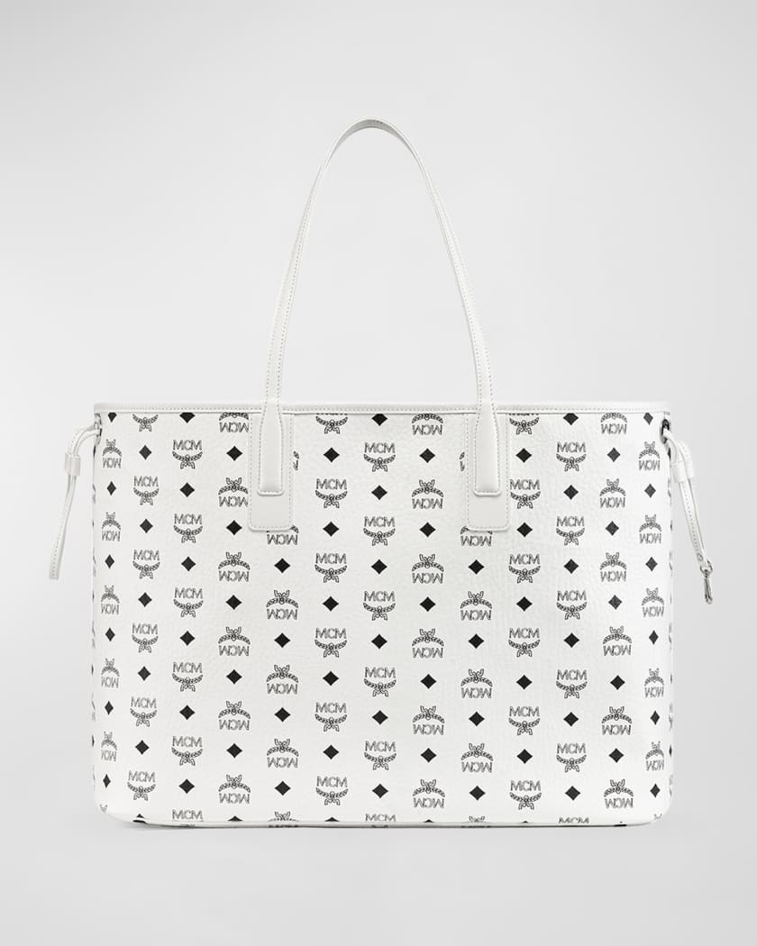 Mcm Liz Reversible Leather Tote Bag - White