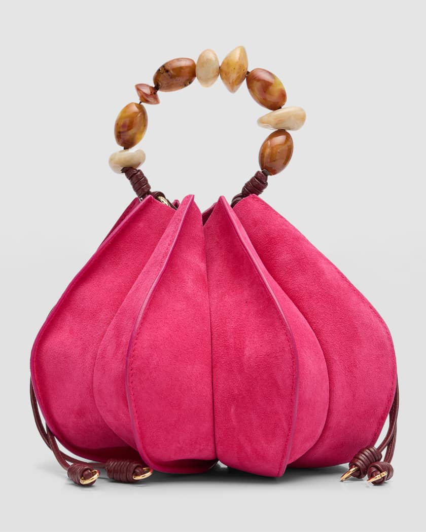 Ulla Johnson Lotus Flower Pochette Top-Handle Bag, Orchid Colorblock, Women's, Handbags & Purses Crossbody Bags & Camera Bags