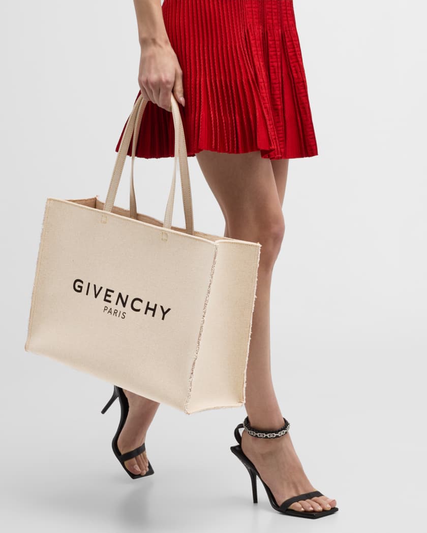 Givenchy Small Size Front Logo Tote Bag in White