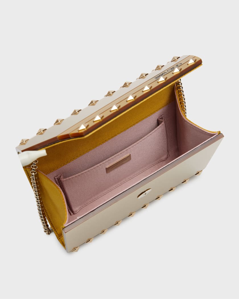 Jimmy Choo Candy Spike Brass Clutch Bag Neiman Marcus