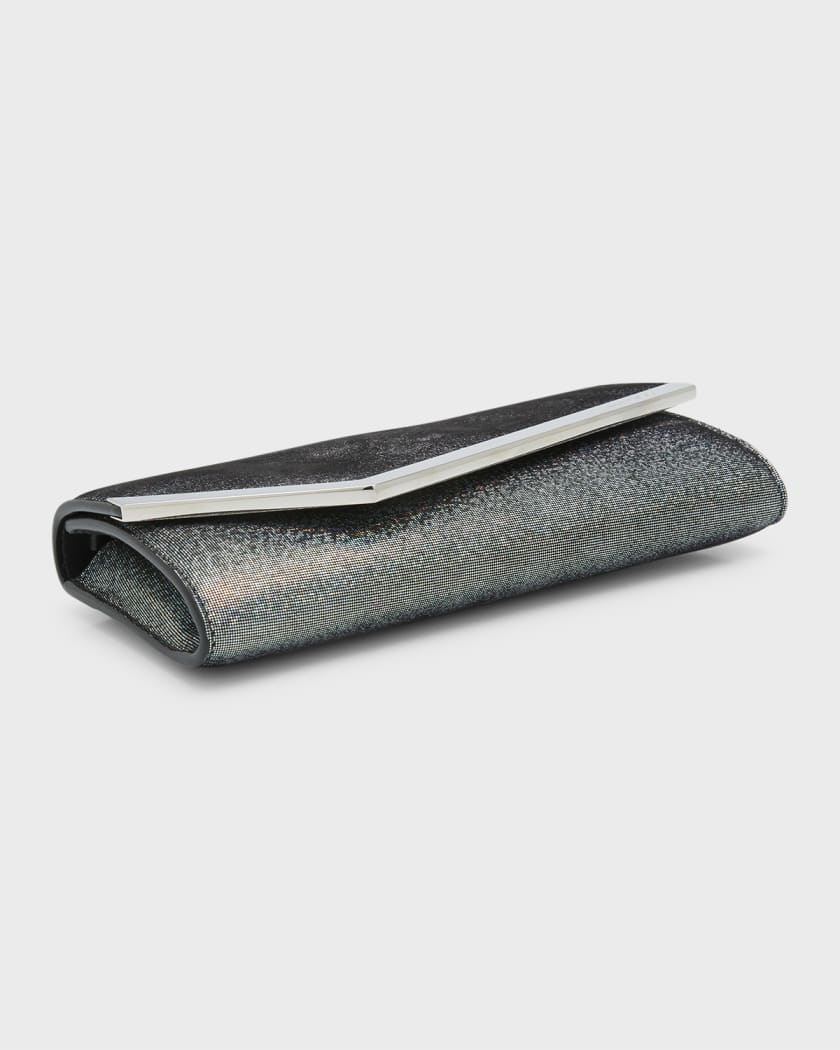 EMMIE, Silver Mirror Fabric Clutch Bag, Summer Collection