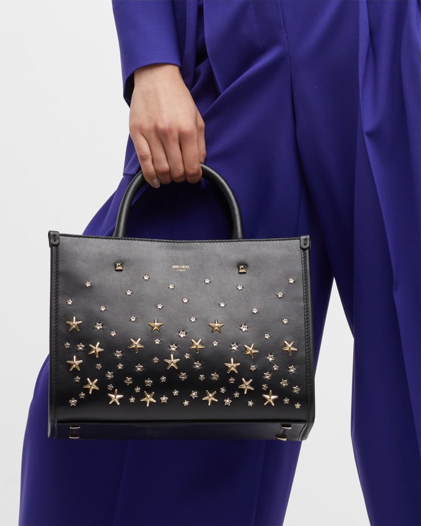 Varenne Star Studded Leather Tote Bag