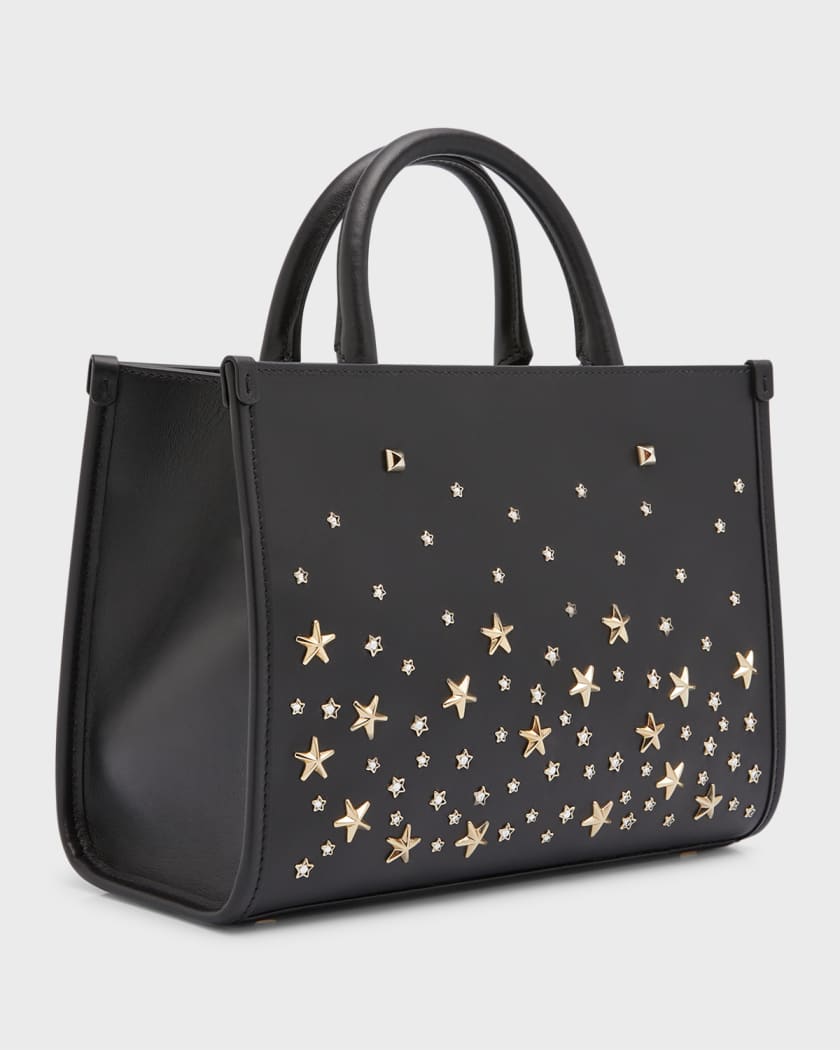 Studded leather tote deals