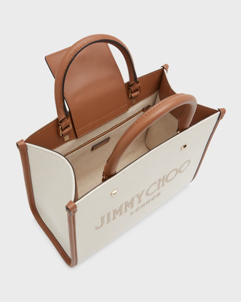 Jimmy Choo Varenne Logo Canvas Tote Bag | Neiman Marcus