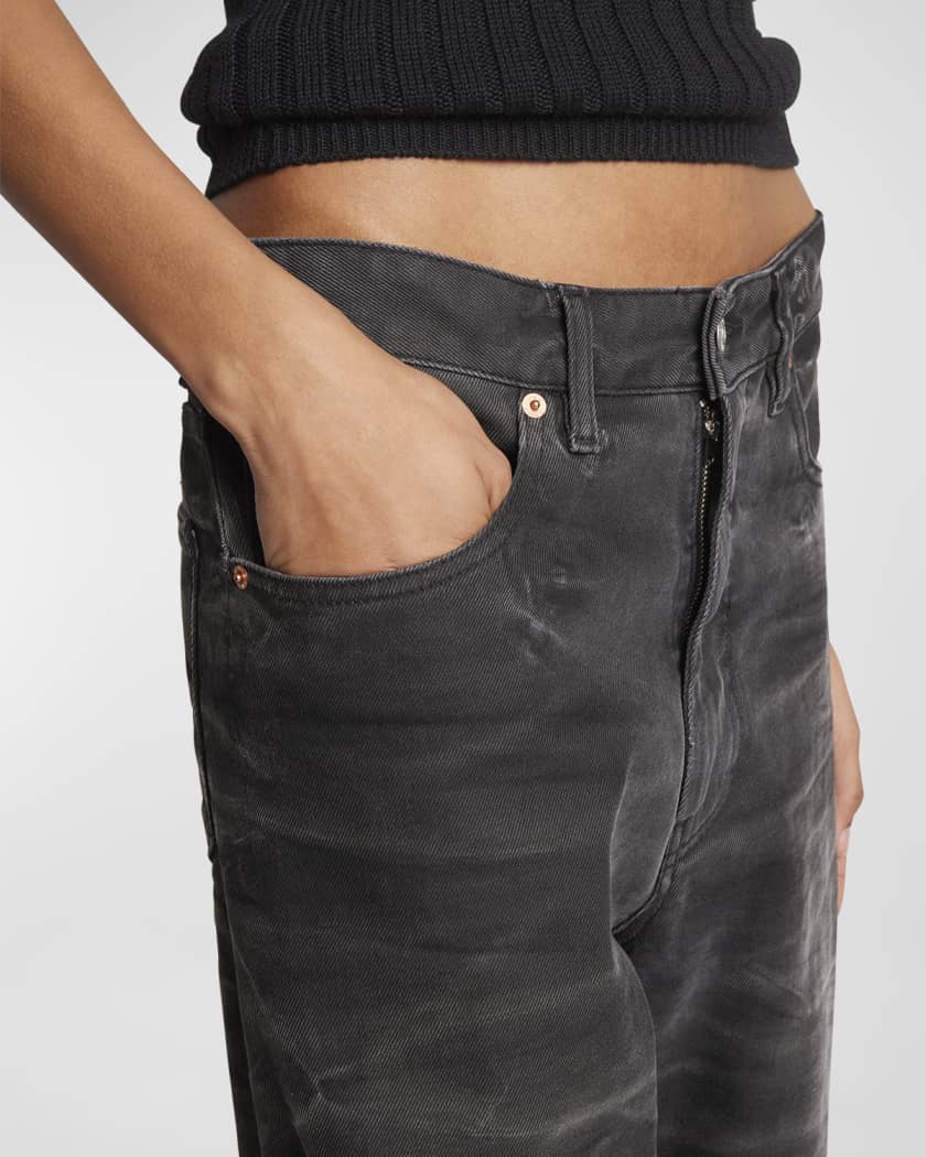 MM6 Maison Margiela Baggy Wide-Leg Faded Jeans | Neiman Marcus