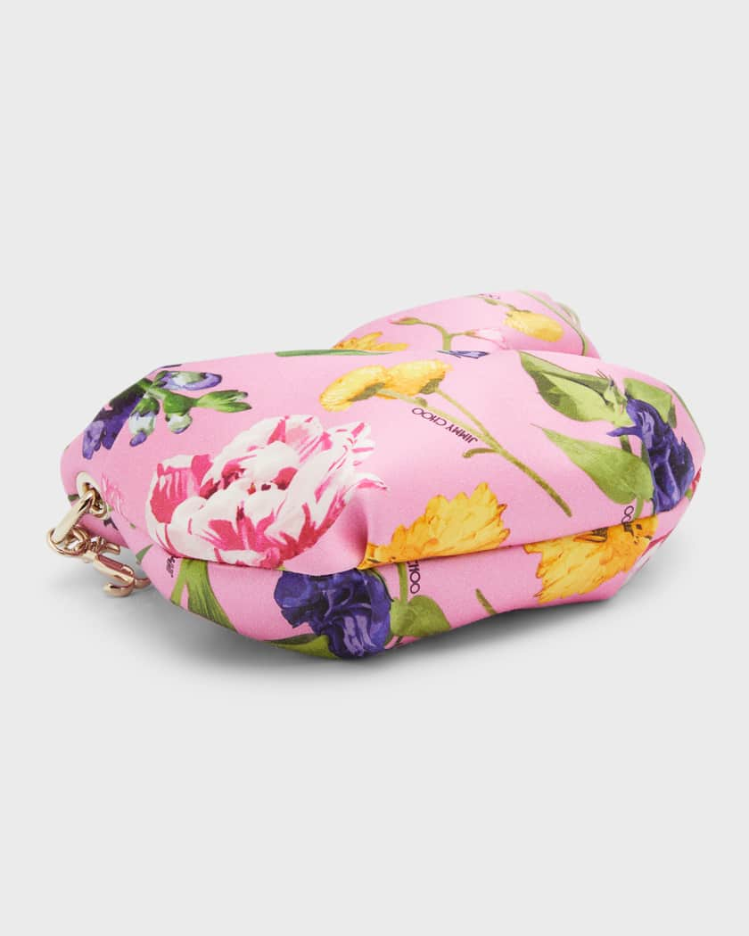 GUCCI Beauty pouch pale red / pink floral pattern cosmetic makeup bag New