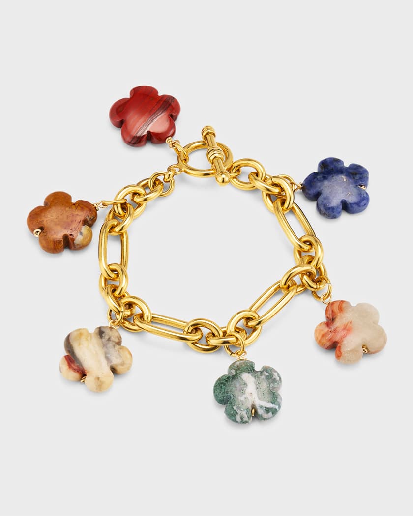 Ever Blossom Bracelet, Yellow Gold, Onyx & Diamonds - Jewelry - Categories