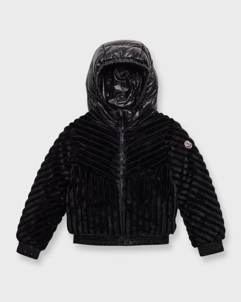 Kid s Pedrix Sculpted FF Hooded Bomber Jacket Neiman Marcus