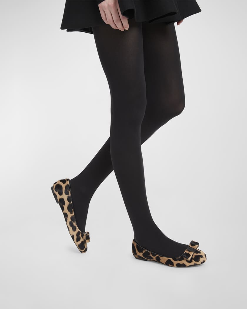 FERRAGAMO Siwar leopard-print calf hair flats