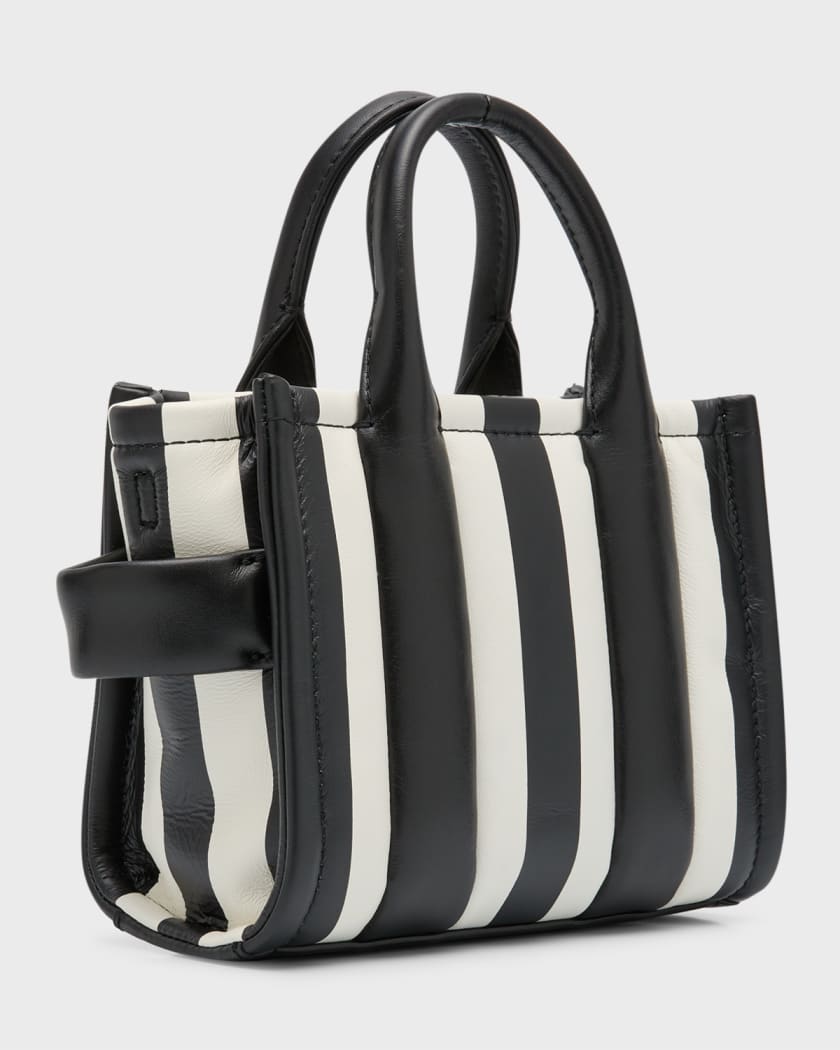 White + Black Stripe Tote Bag