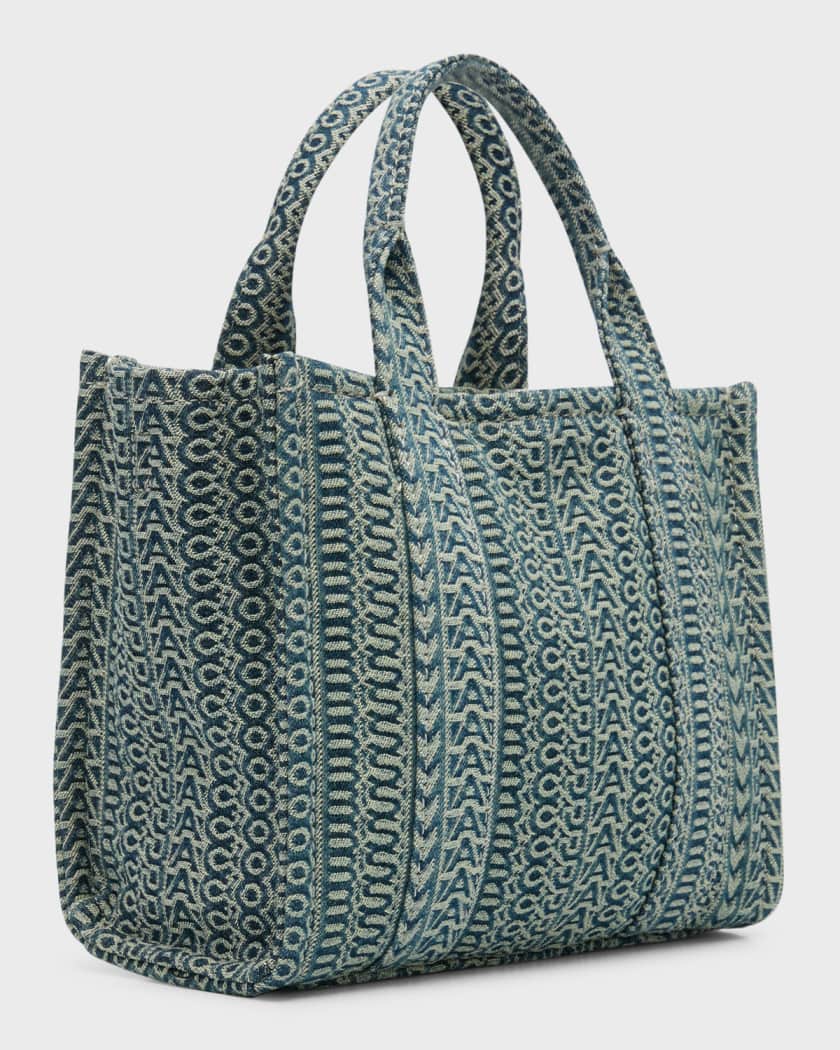 The Washed Monogram Denim Small Tote Bag