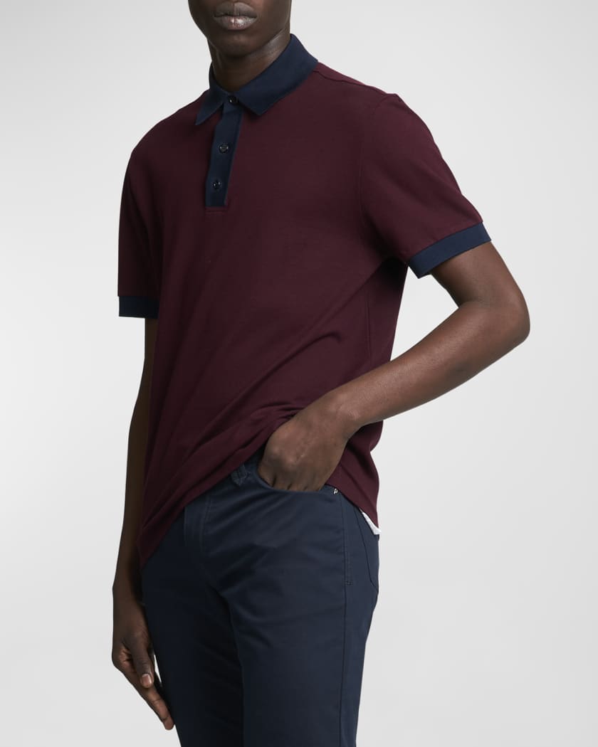 Brioni Men's Two-Tone Polo Shirt | Neiman Marcus