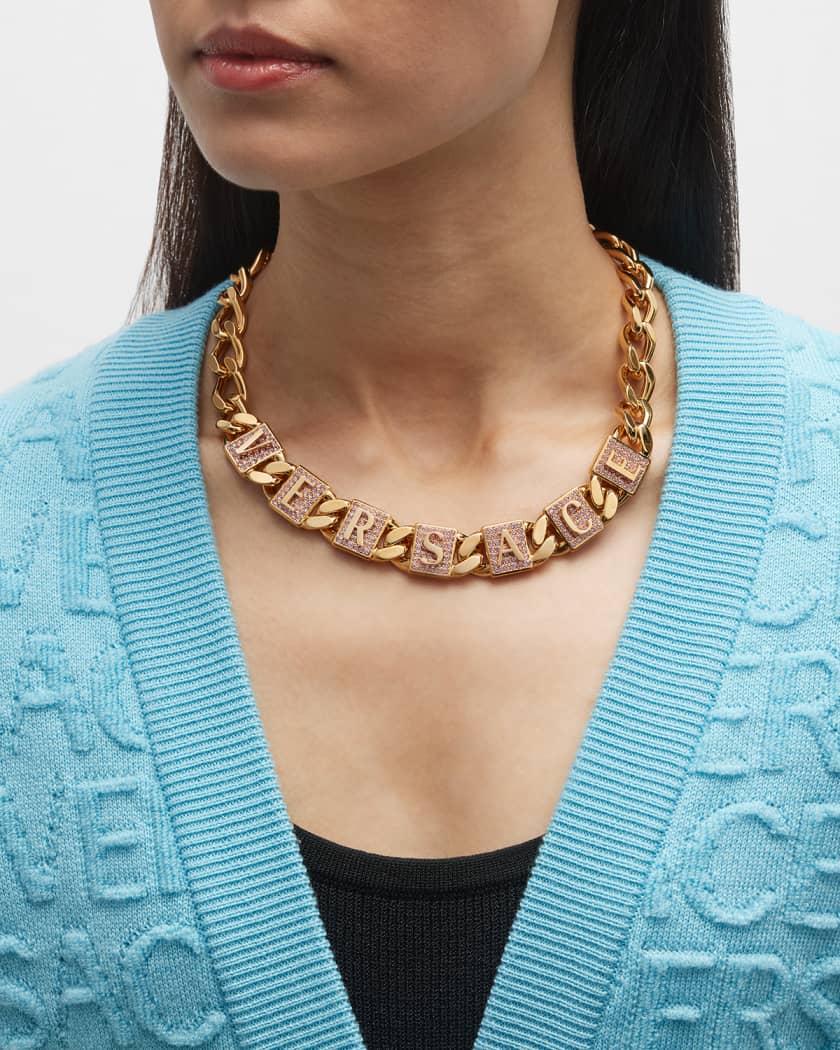 Versace logo choker new arrivals