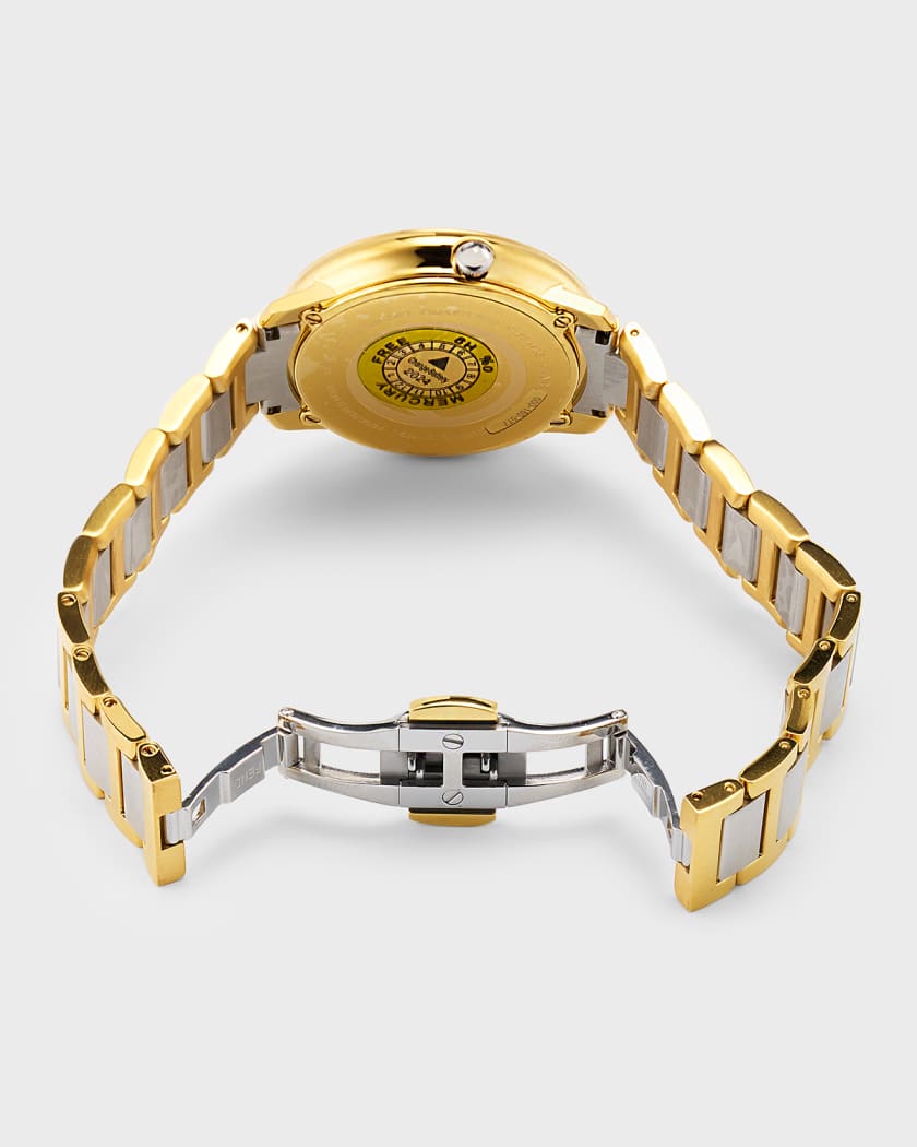 F Is Fendi 36mm Two Tone Watch with Bracelet Strap