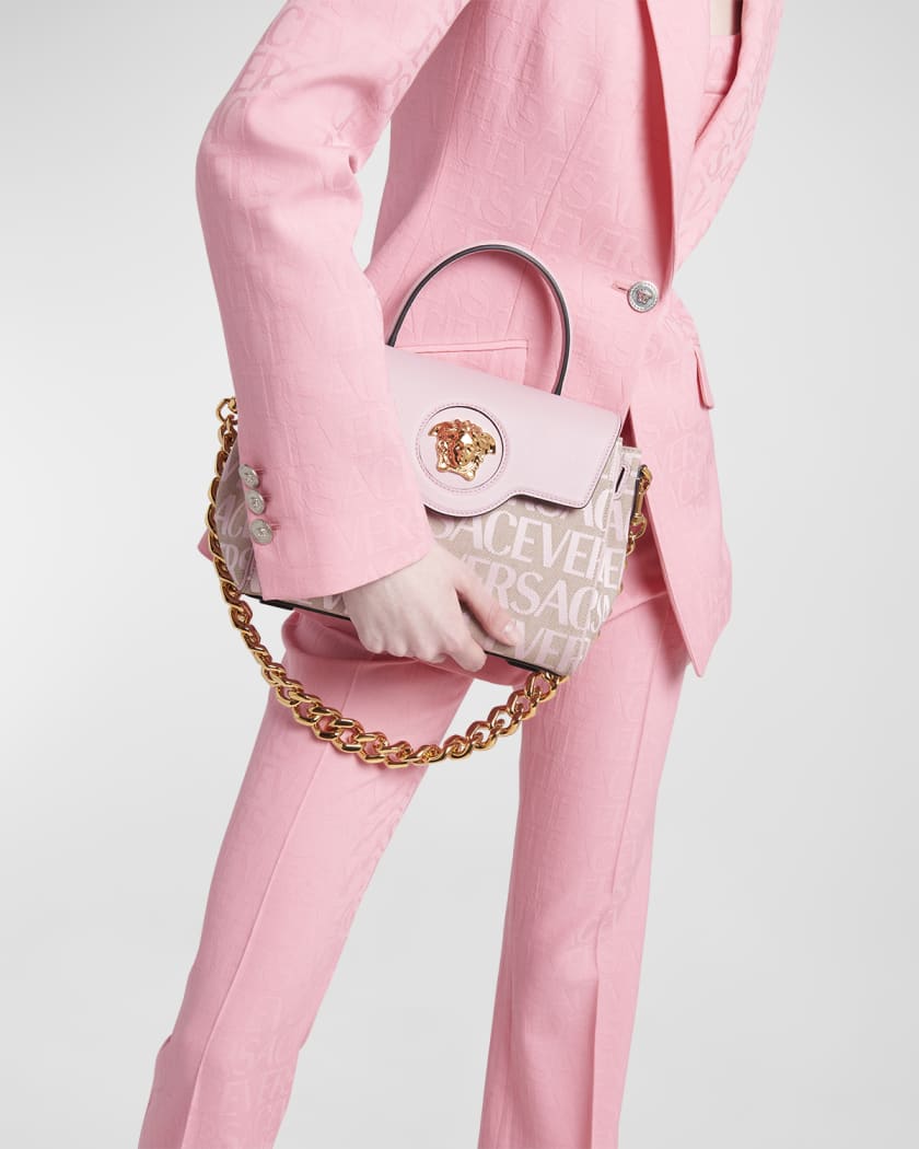 Versace Pink 'La Medusa' Top Handle Bag