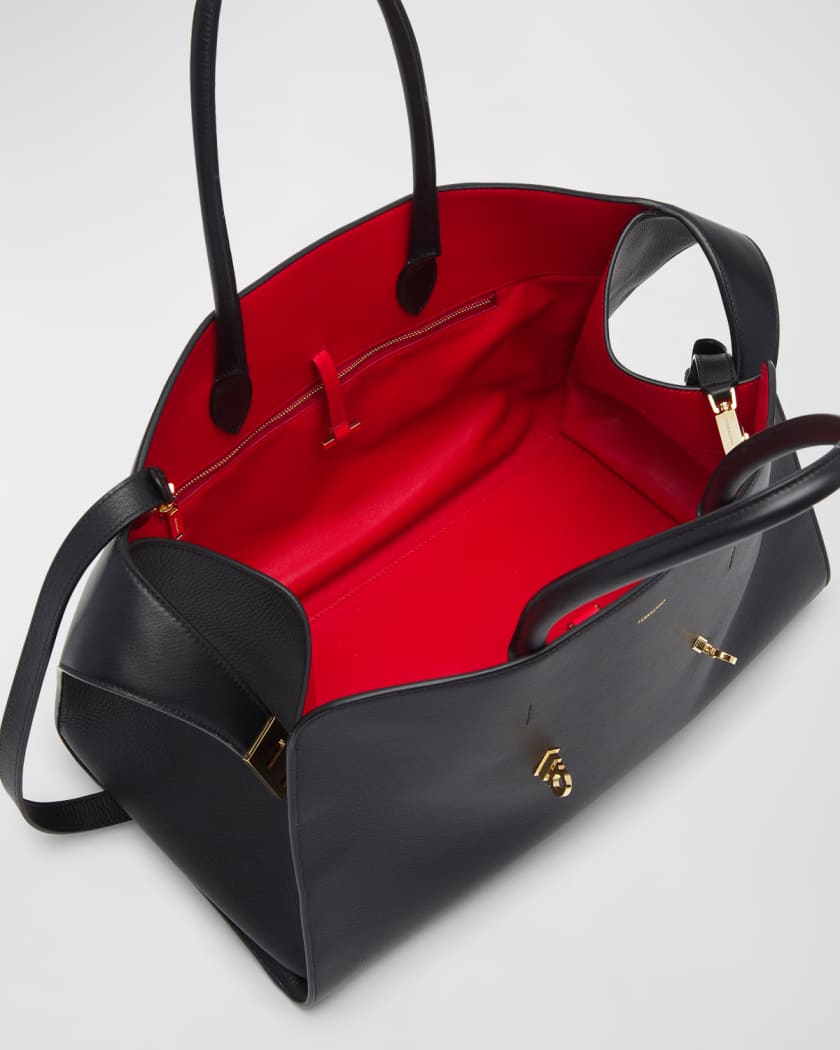 Hug Small Leather Top-Handle Bag
