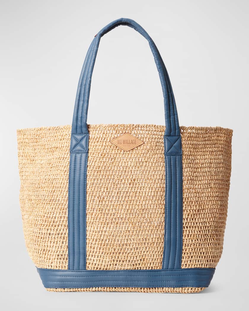 large straw beach bag