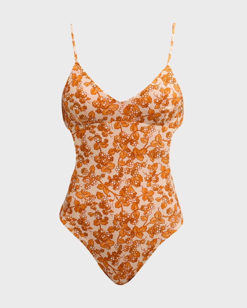 Etro Vine Print One Piece Swimsuit Neiman Marcus