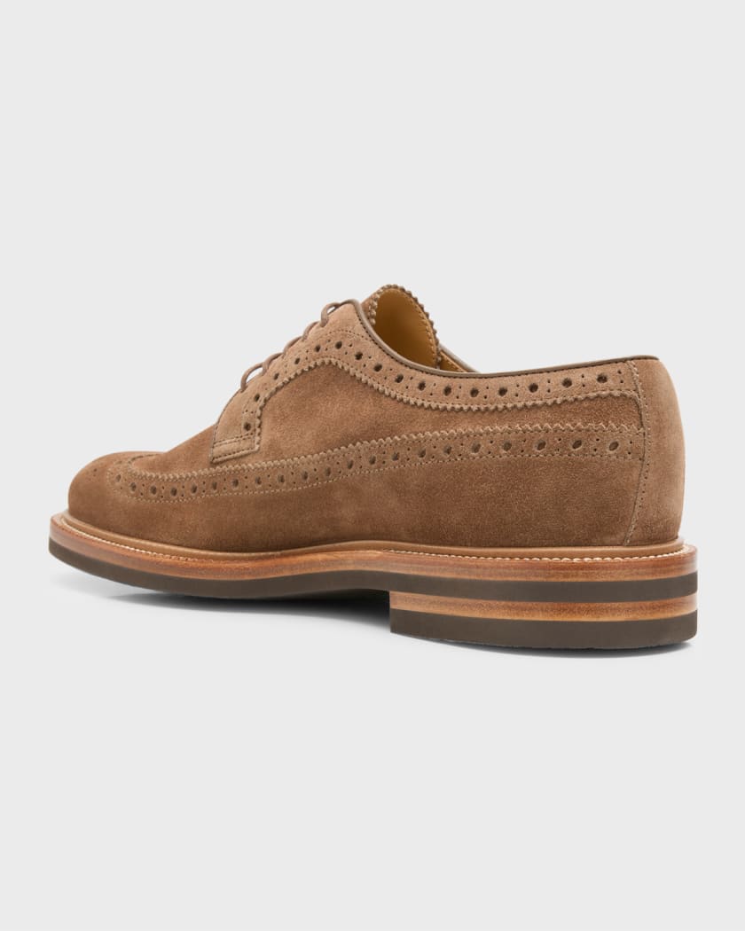 Brunello Cucinelli Men's Wingtip Derby Shoes