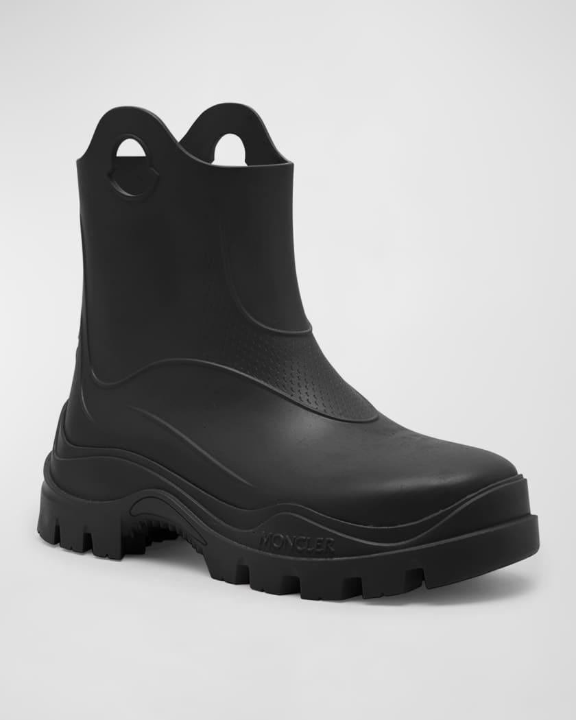 Moncler Loftgrip Rubber Zip Rain Boots In 0