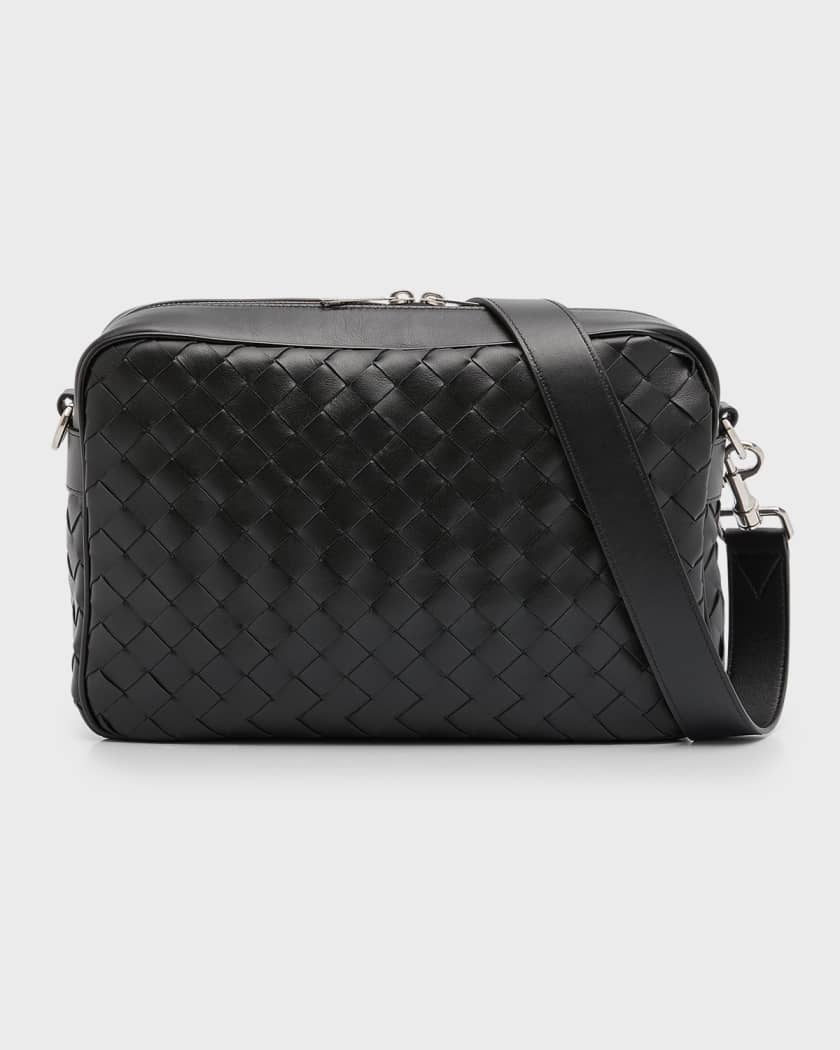 Bottega Veneta Black Intrecciato Crossbody Bag