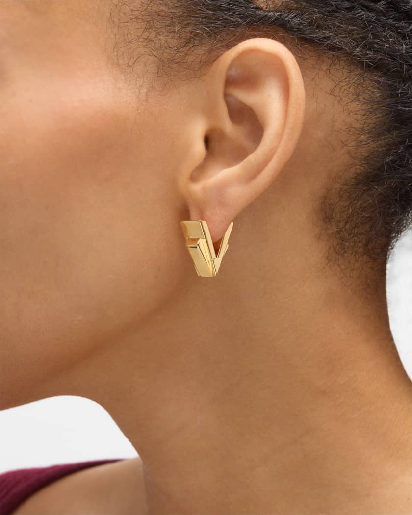 lv shape earrings
