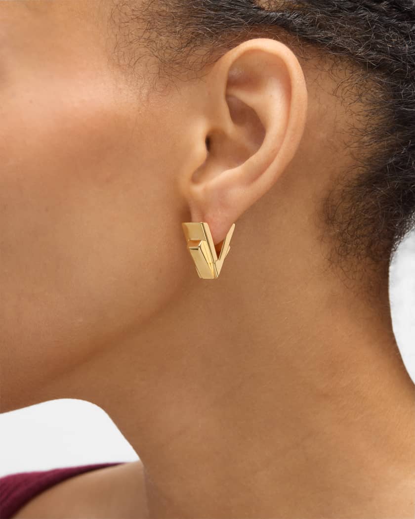 Bottega Veneta V Shaped Folding Earrings