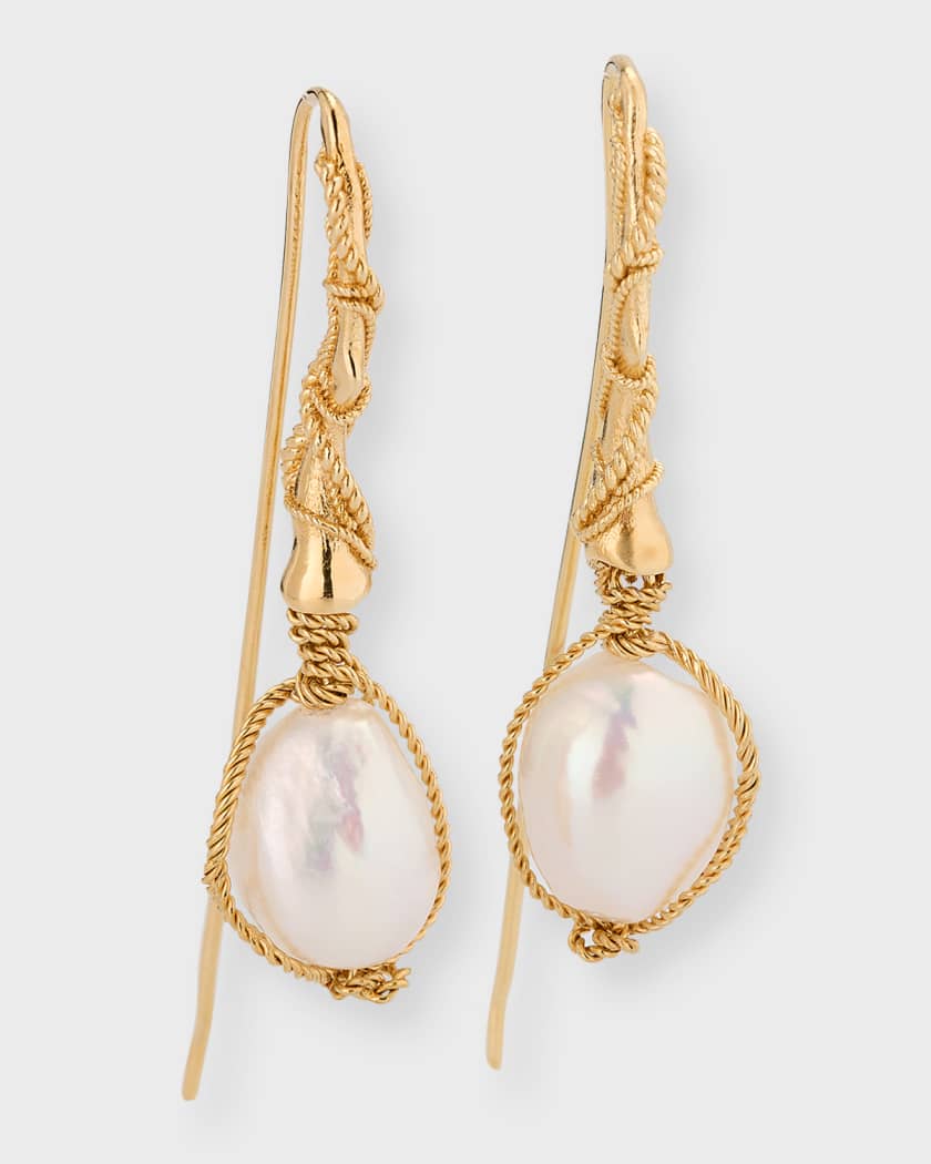Uncultured pearl earrings sale